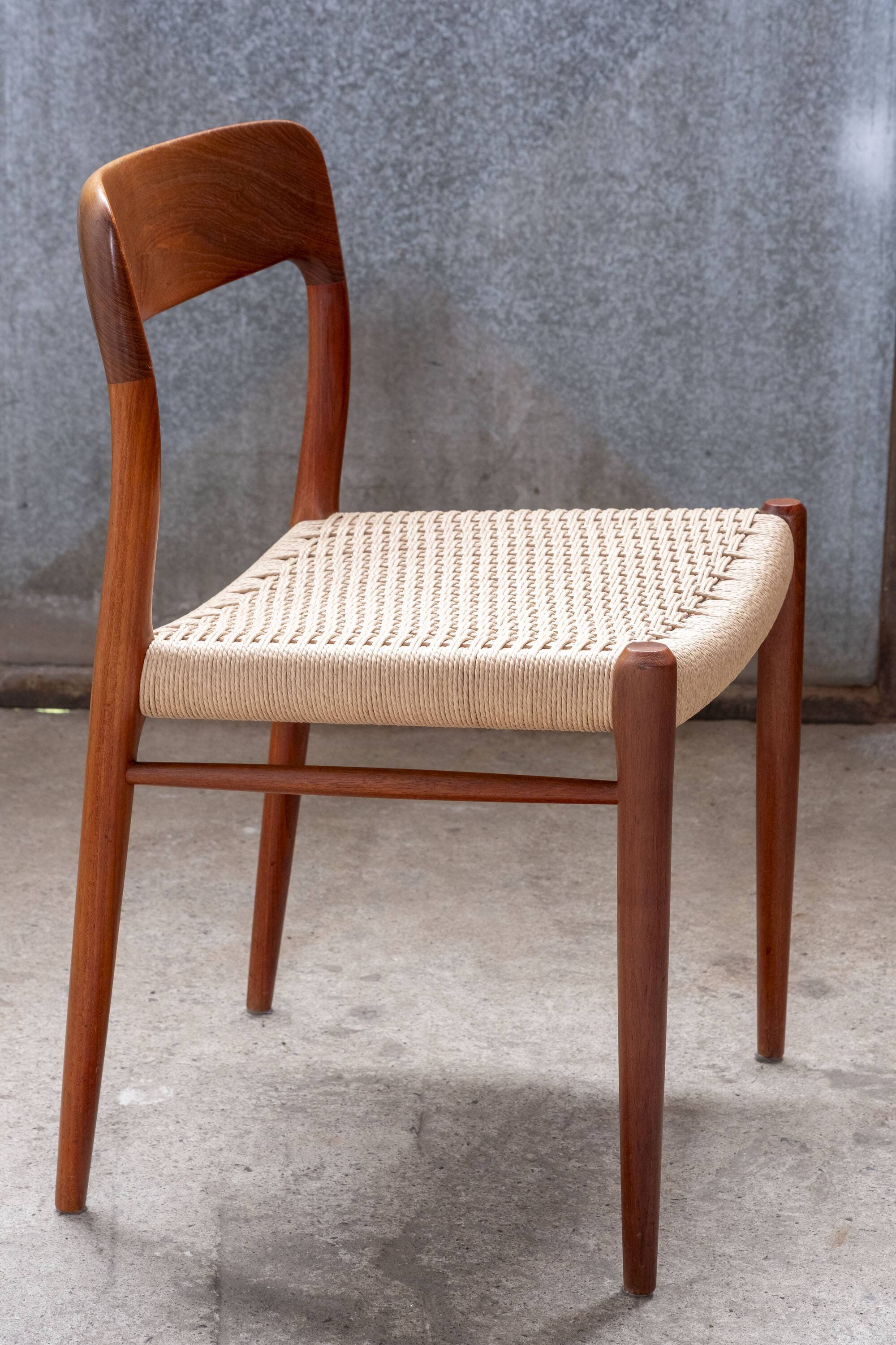 2x Niels O. Møller dining chair in teak Model 75, 1960s Denmark