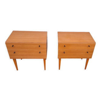 Pair of Scandinavian bedside tables