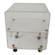 side table on wheels in plexiglass designed by David Lange 1970