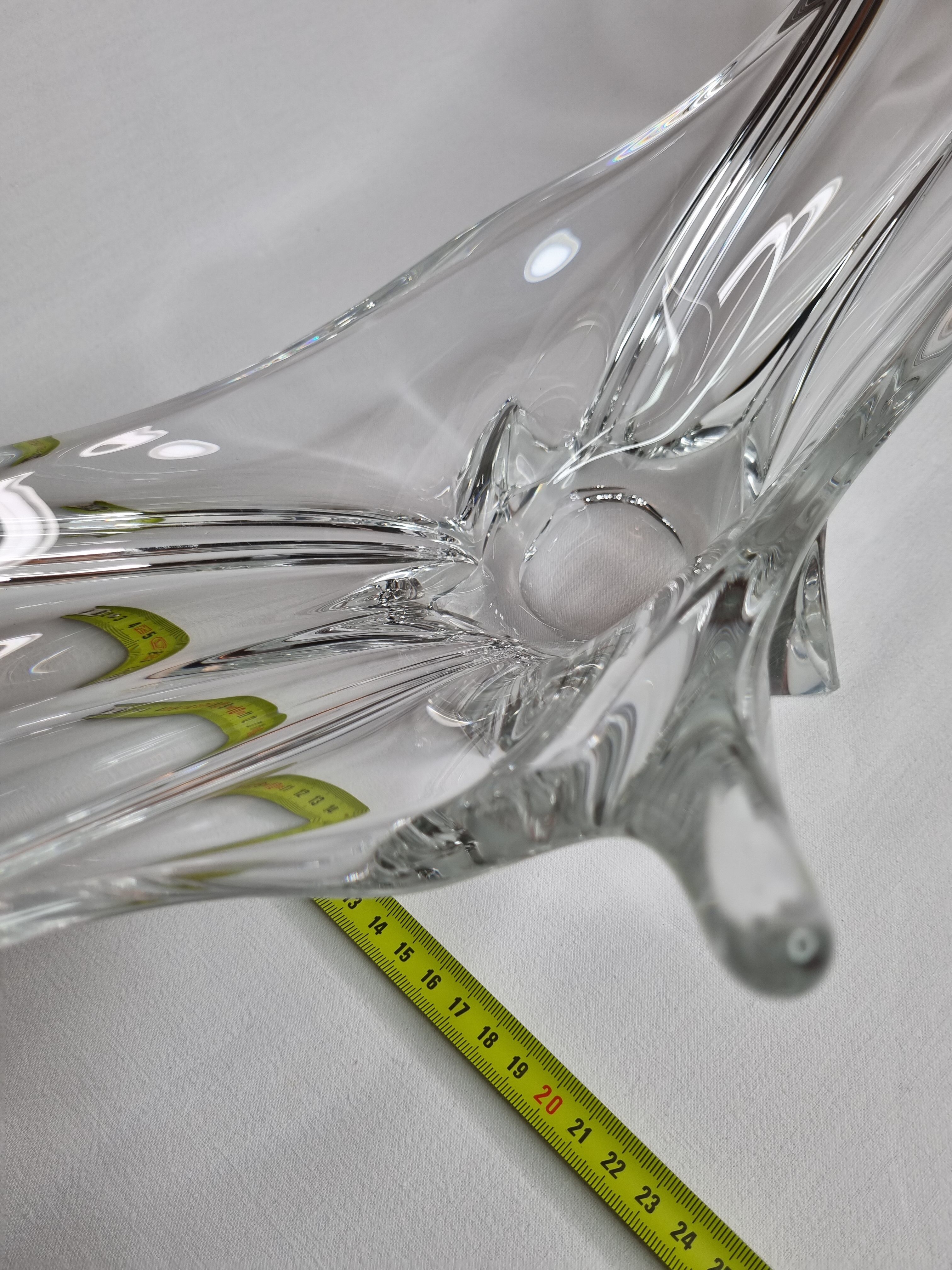 Vintage asymmetrical "Splash" crystal cup, 65 cm