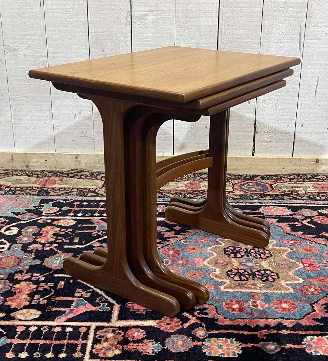 Set of 3 nesting tables GPLAN in teak from the 1970s.