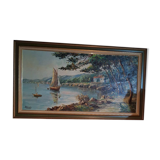 Robert Perrot, oil on canvas, lakeside