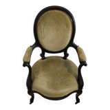 Set of 2 vintage green velvet armchairs – Elegance and comfort