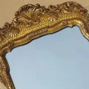 George III Chippendale Style Antique Gilded Wall Mirror