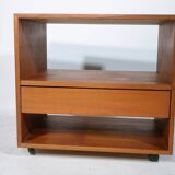 Teak Rolling Cabinet 1960s Chest of Drawers