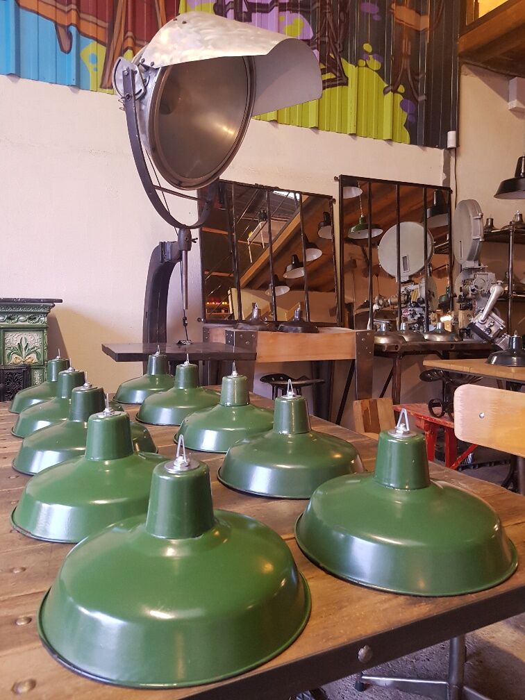 Old lamp shade industrial metal bar factory