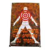 Affiche ratp ancienne delliou-contre le tabagisme-60x40