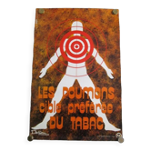 Affiche ratp ancienne delliou-contre le tabagisme-60x40