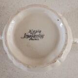 Sarreguemines ivory iron earth sugar bowl