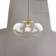 Italian Mid-Century Glass and Brass Pendant Lamp