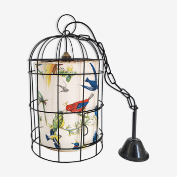Suspension cage à oiseaux vintage