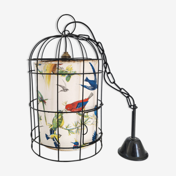 Vintage bird cage suspension