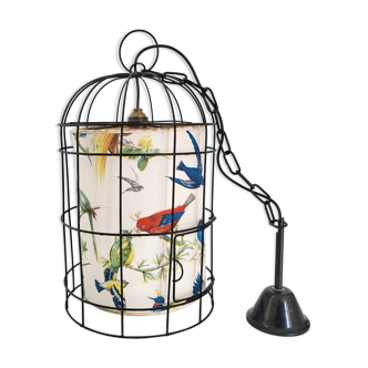 Vintage bird cage suspension