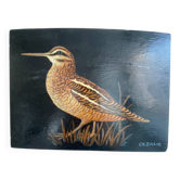 Wood painting of birds