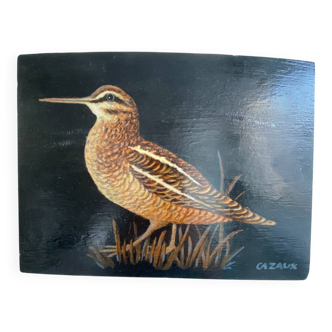 Wood painting of birds