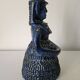 Vintage bay keramik, blue woman with fruit basket, germany, 1960s/1970s.