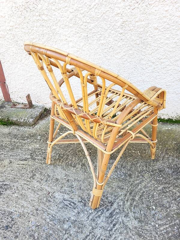 Rattan armchair 1960