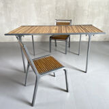 Table et ses 2 chaises, France 1970