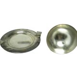 Art Deco butter dish, silver-plated brass, Belgium, 1970s.