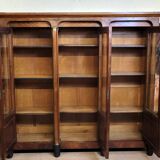 Empire mahogany three-door bookcase circa 1880-1900