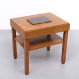 Dutch art deco oak side table 1930s