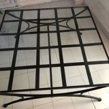 Table basse verre & fer forgé