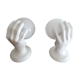 Pair of ceramic hand sconces - globe ball - vintage design 70's