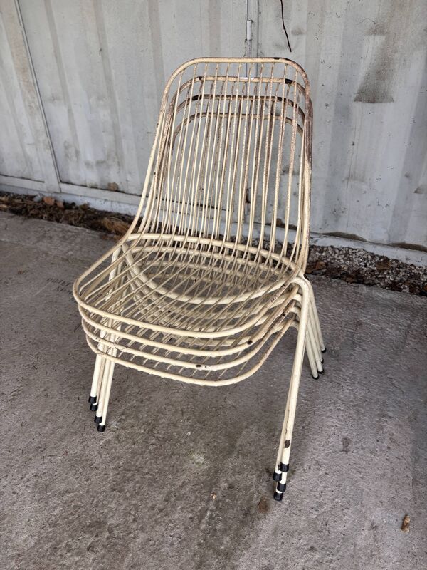 Chaise metal vintage ''Stella