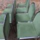 1970 design chair in green suede and chrome