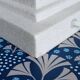 Obelisk lamp with stone effect & deep blue-grey shade, circa 1980.