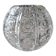 Vase shaped ball in carved Bohemian crystal. Star motifs, diamond braces, hardwoods. Diam 16 cm