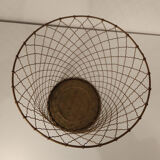 Vintage wired metal paper basket