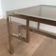 Pair of chrome designer side tables
