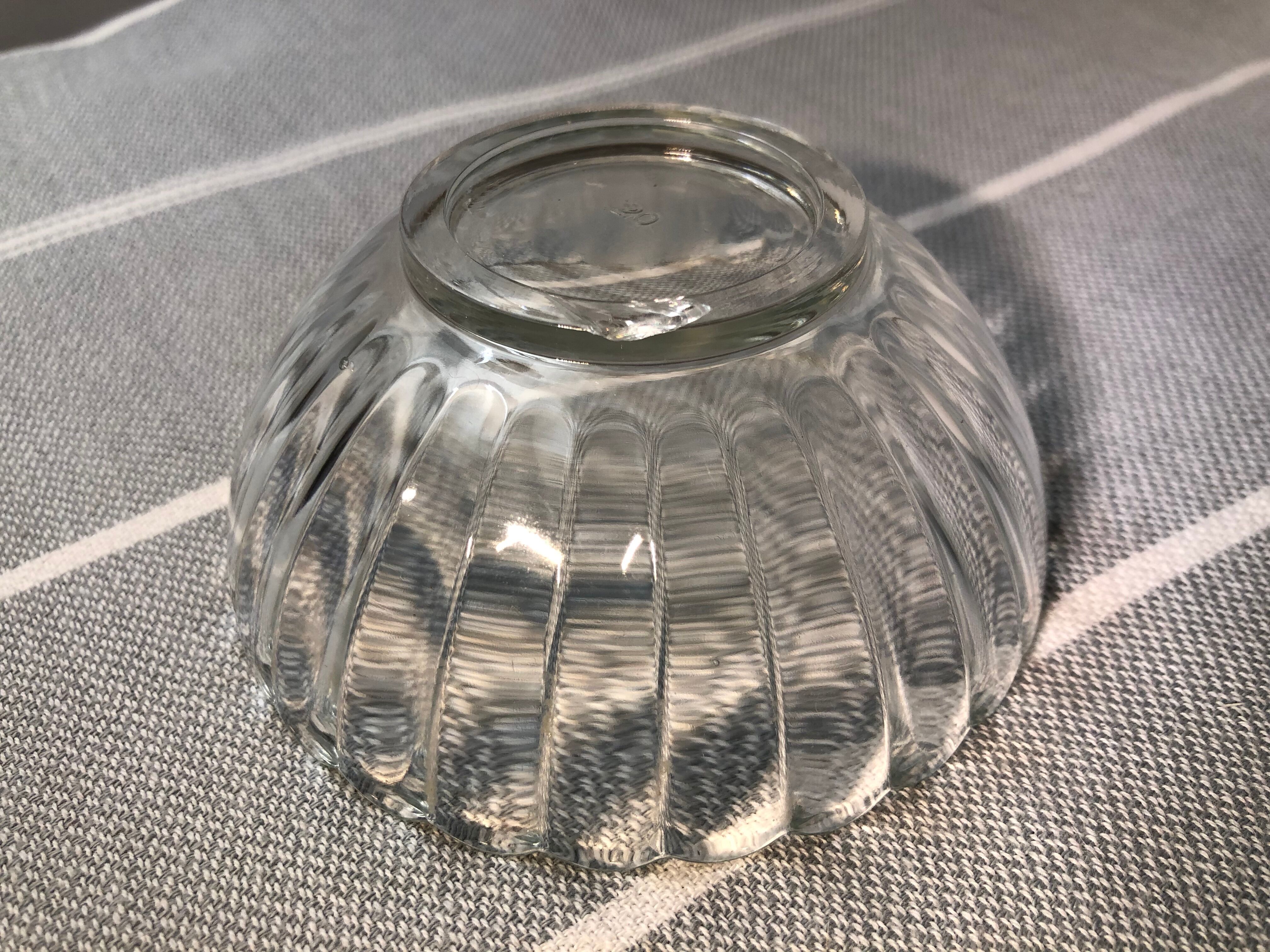 Vintage cups in transparent glass