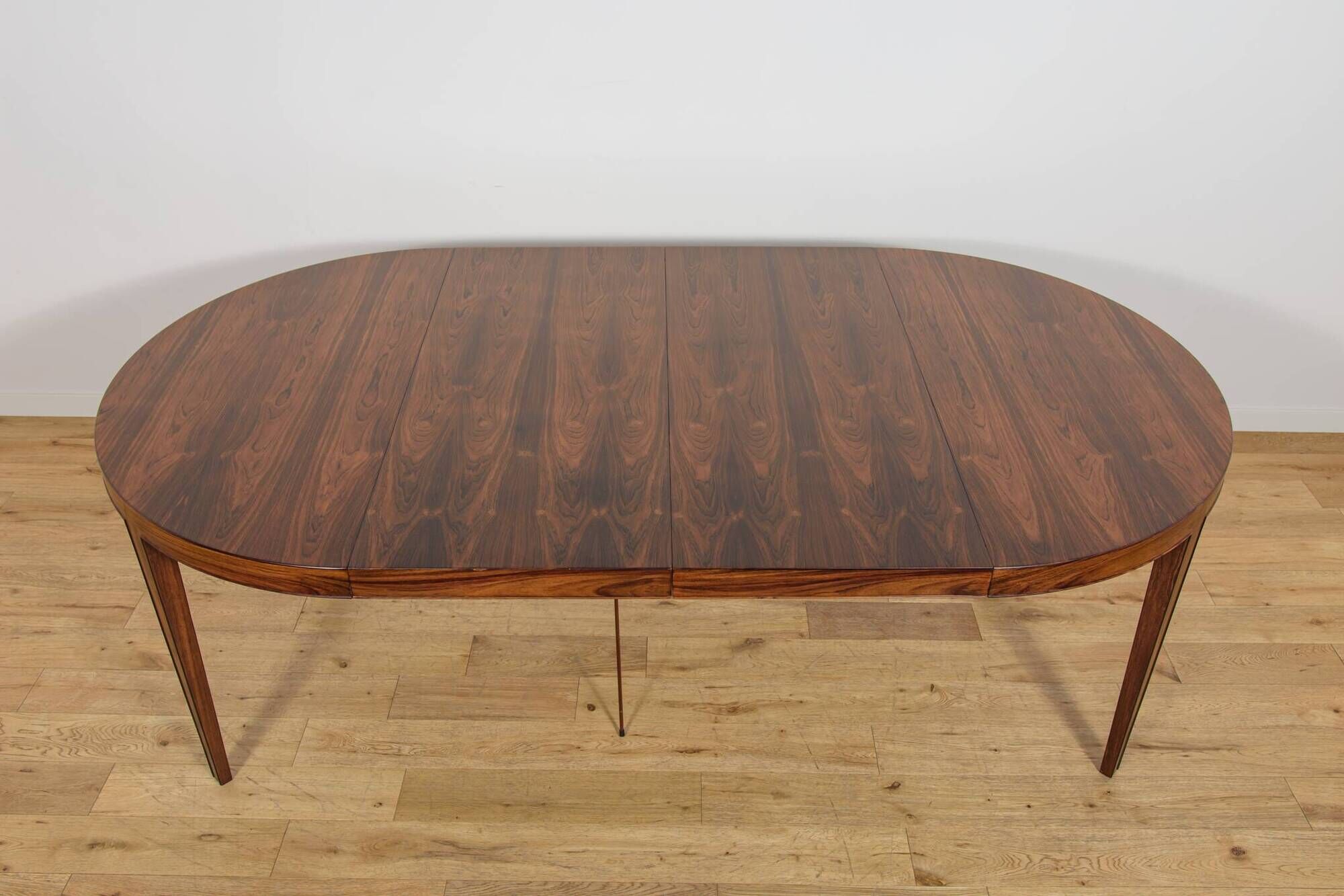 Mid-Century Round Rosewood Extending Dining Table by Severin Hansen for Haslev Møbelsnedkeri, Denmark, 1960s