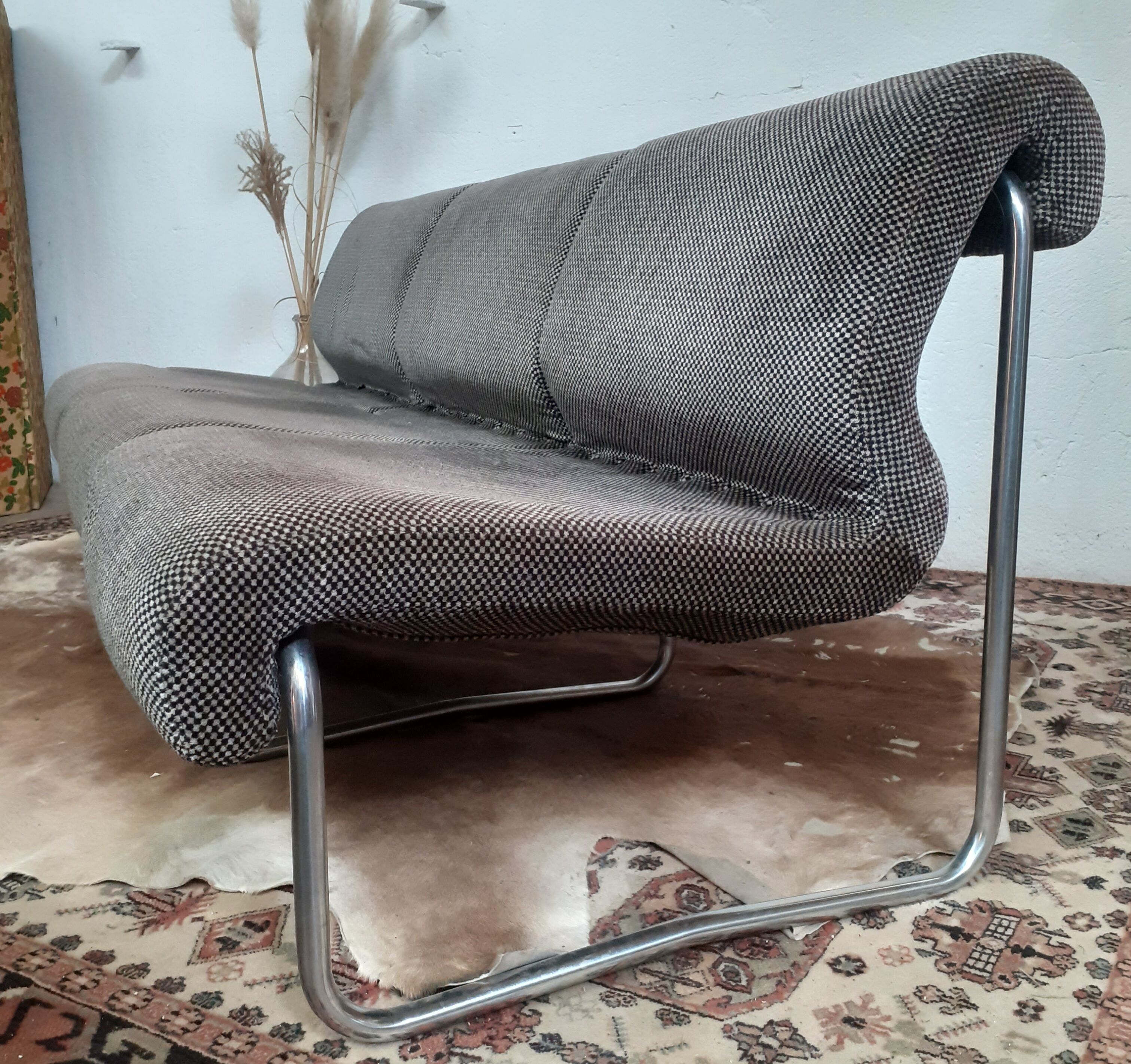 Tubular bench 1970 vintage design