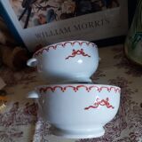 Antique earthenware bowls from Paris.