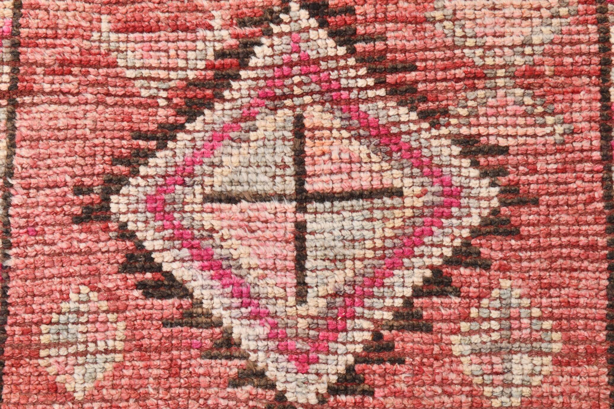 Modern Mid Century Turkish Vintage Runner Rug, 83x337 Cm