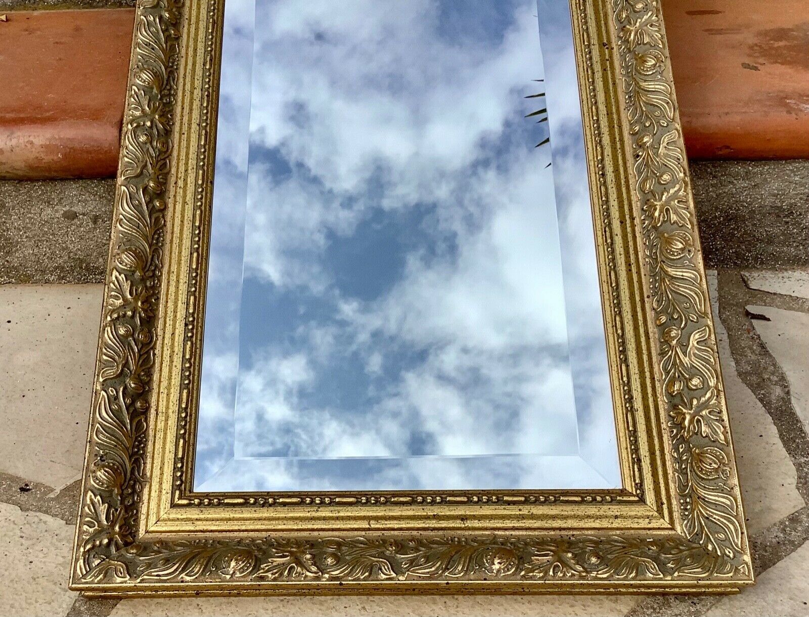 Napoleon III bevelled ice mirror 132x42cm