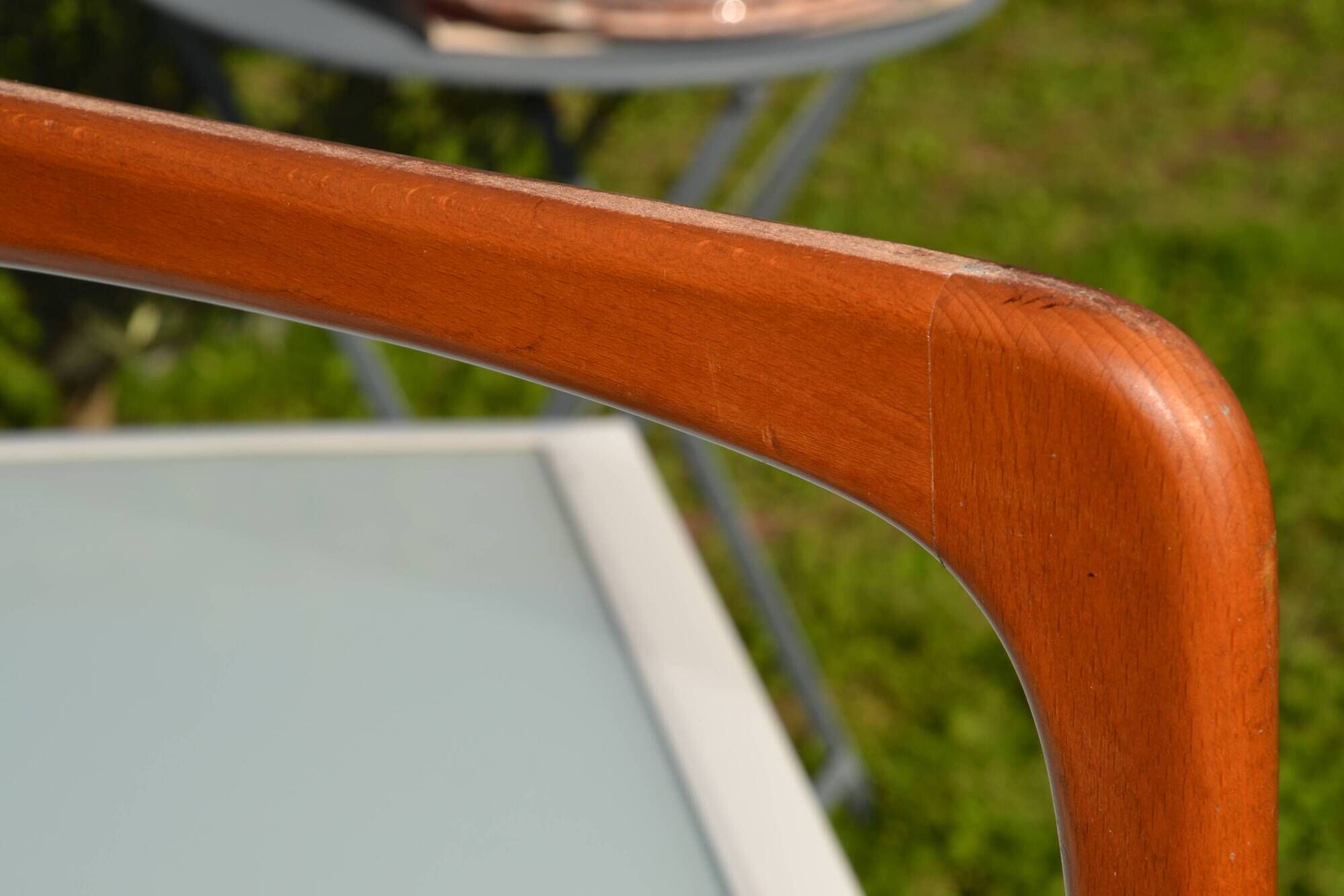 Scandinavian "sledge" chair in teak by Baumann