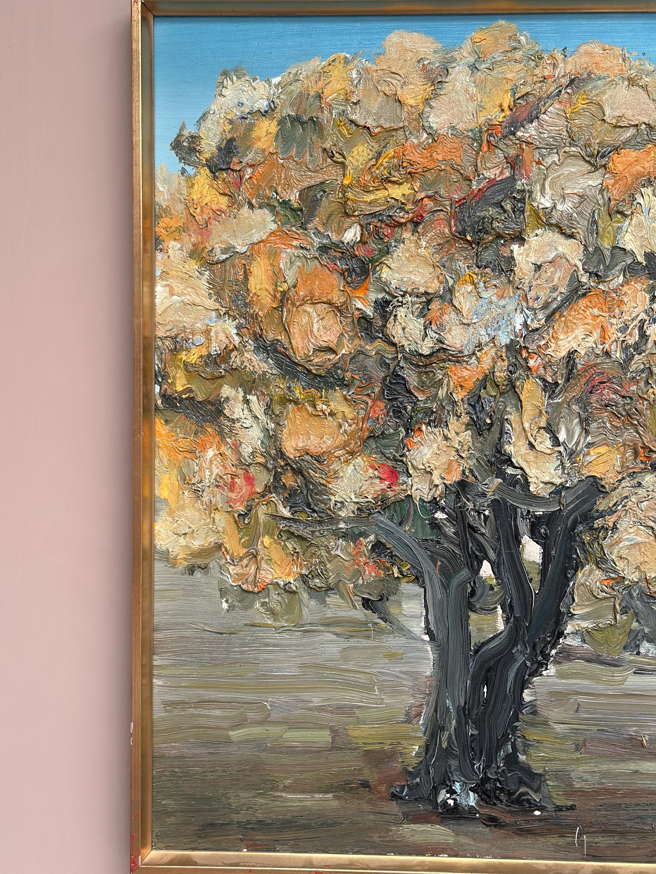 Original Swedish Oil On Canvas – “Chestnut Tree In Bloom” By Nils Olsson – Signed – Vintage & Framed – 83 × 72.5 Cm (32.7" × 28.5")