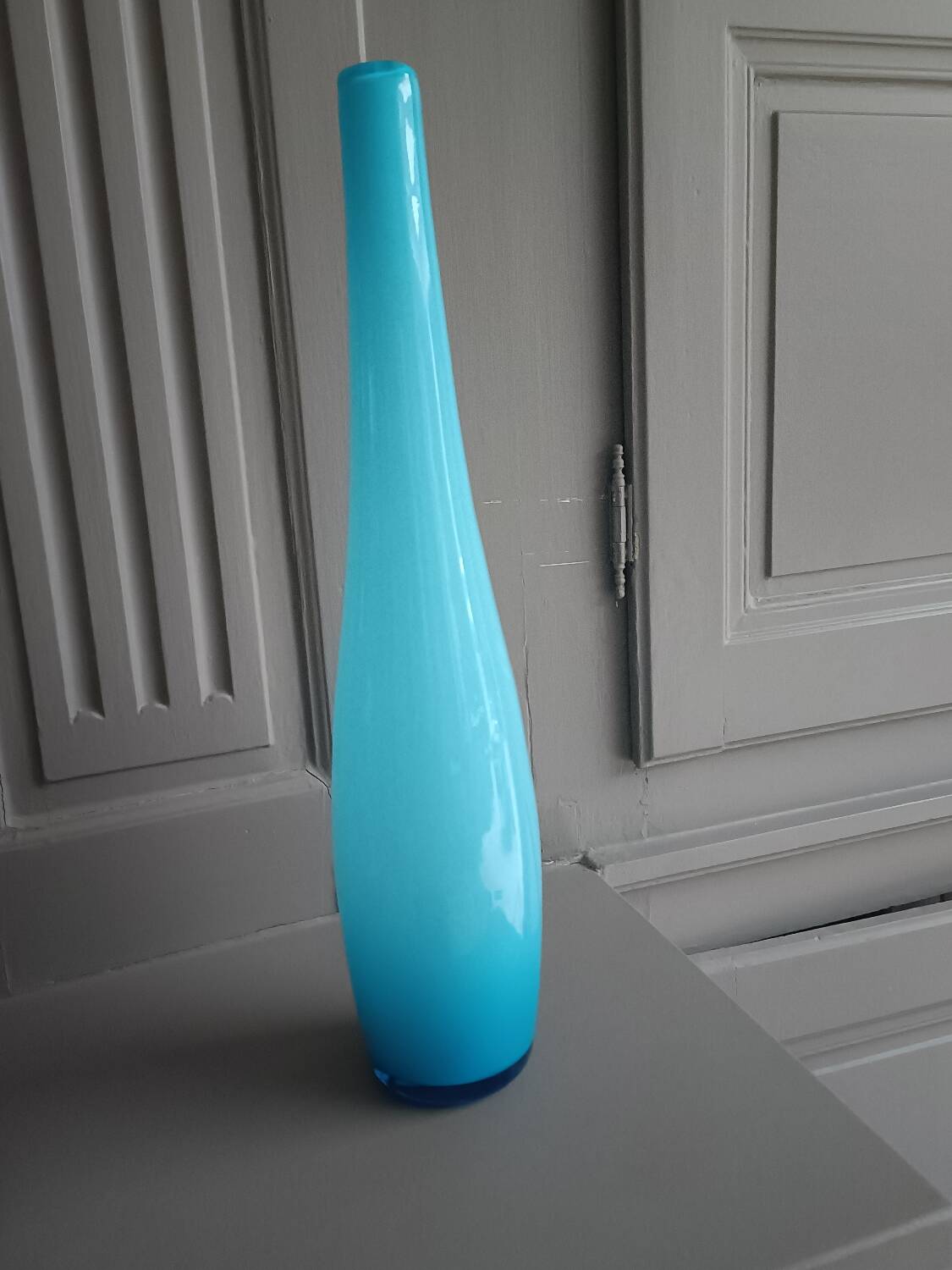 Blue opaline glass vase/soliflore