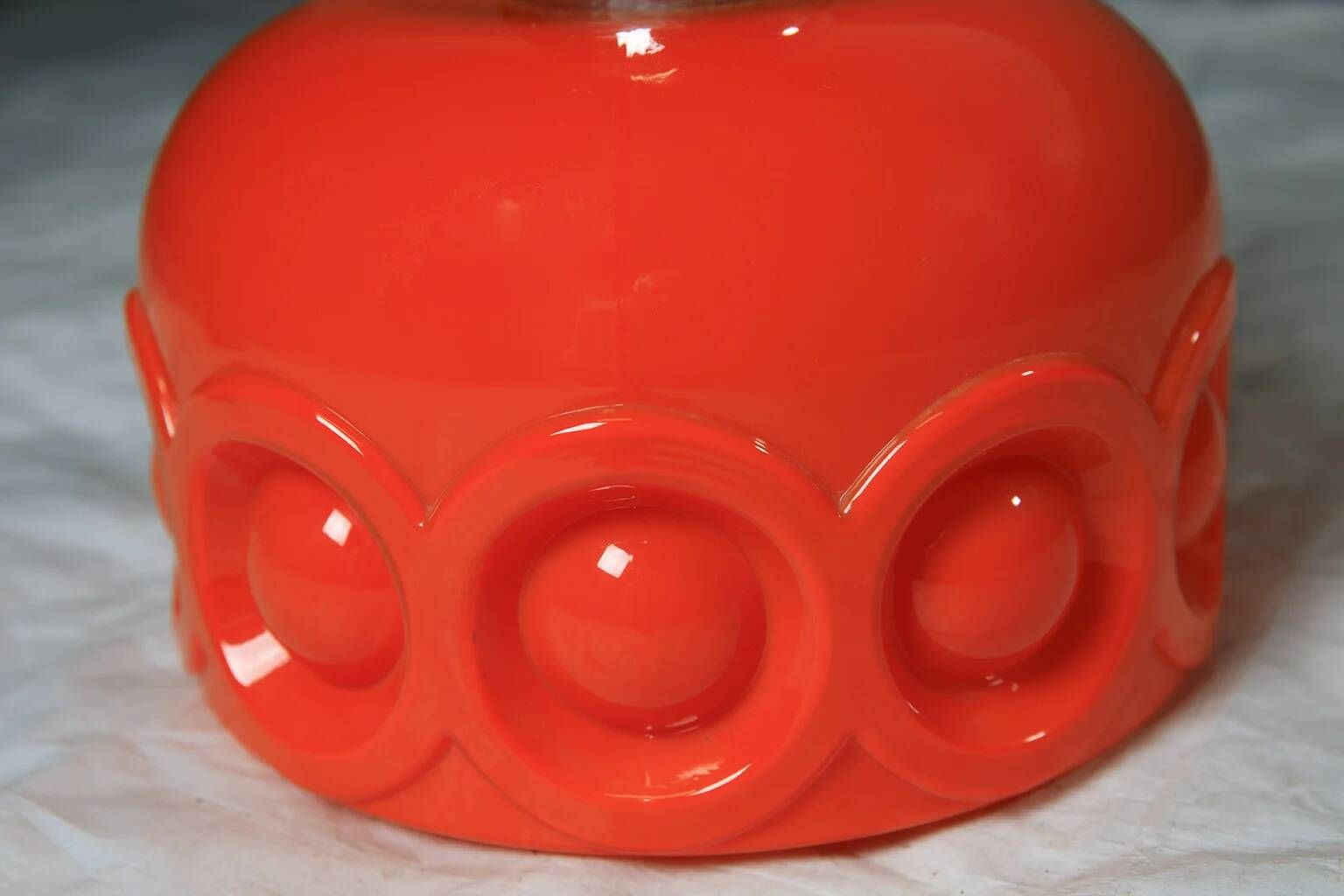 Vintage suspension in orange opaline – 1960s/70s