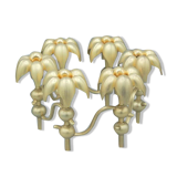Candlestick 6 flowers in matte maiton