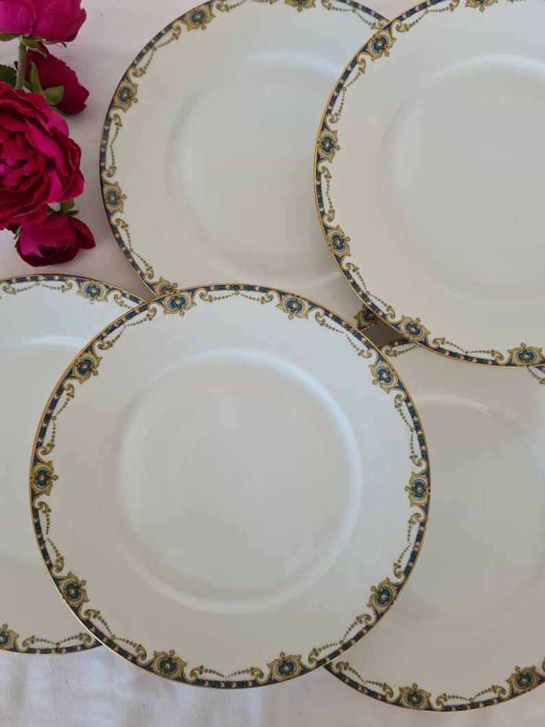 Set of 6 plates Legrand porcelain from Limoges