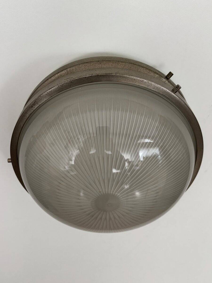 Mid-Century Italian Sigma Lamp in Glass and Metal by Sergio Mazza for Artemide, 1960s