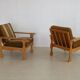 Vintage oak easy chairs |50s | danish