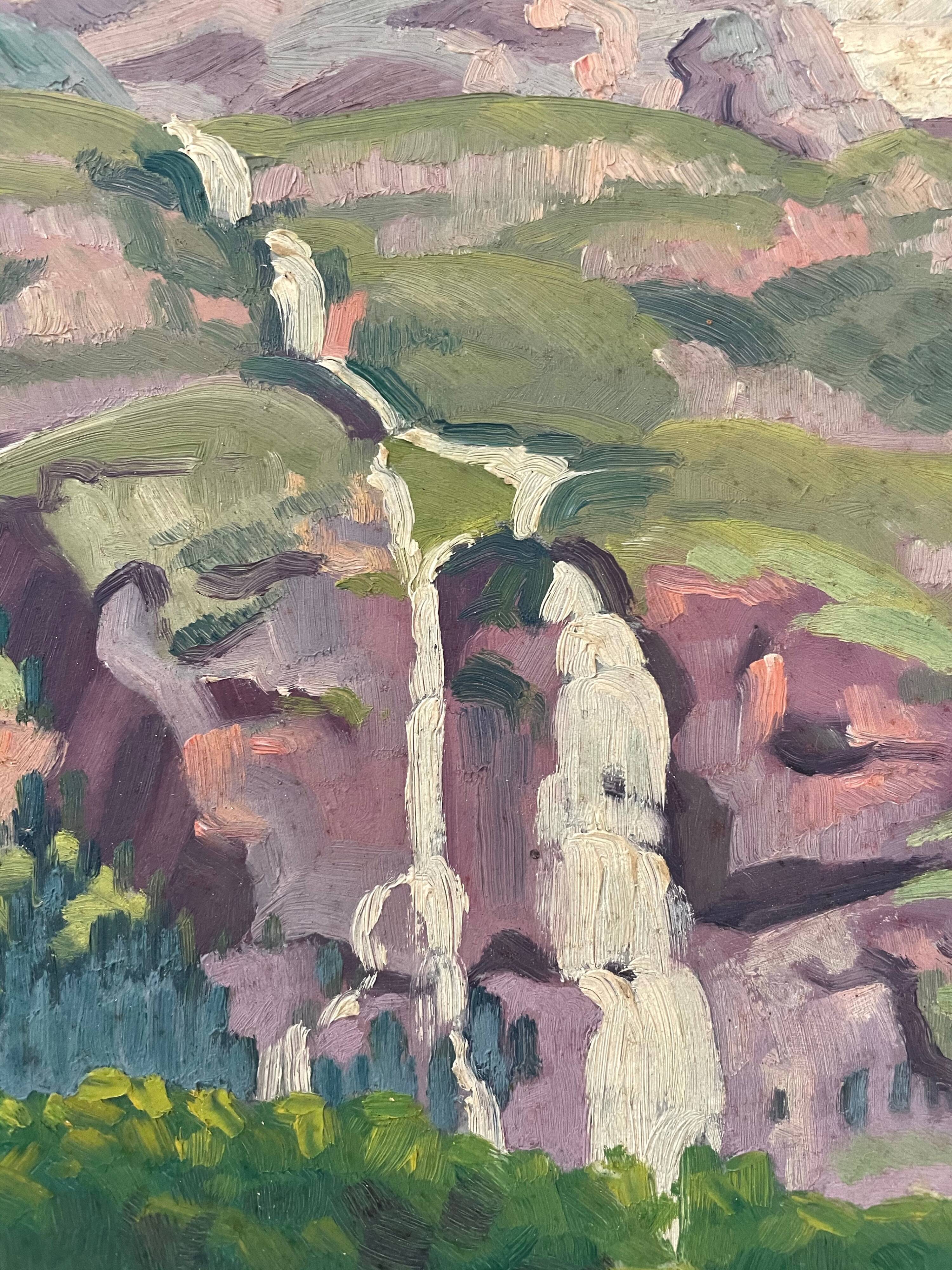 Oil painting landscape mountain 1939