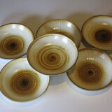 6 hollow Longchamp stoneware plates in very good condition