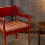 Fauteuil suédois teinté rouge, Nässjö 1960 Suède